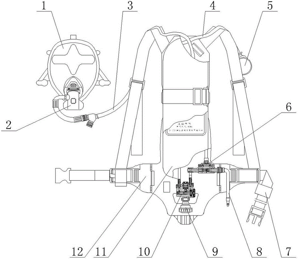 Positive pressure air breathing apparatus for emergency rescue