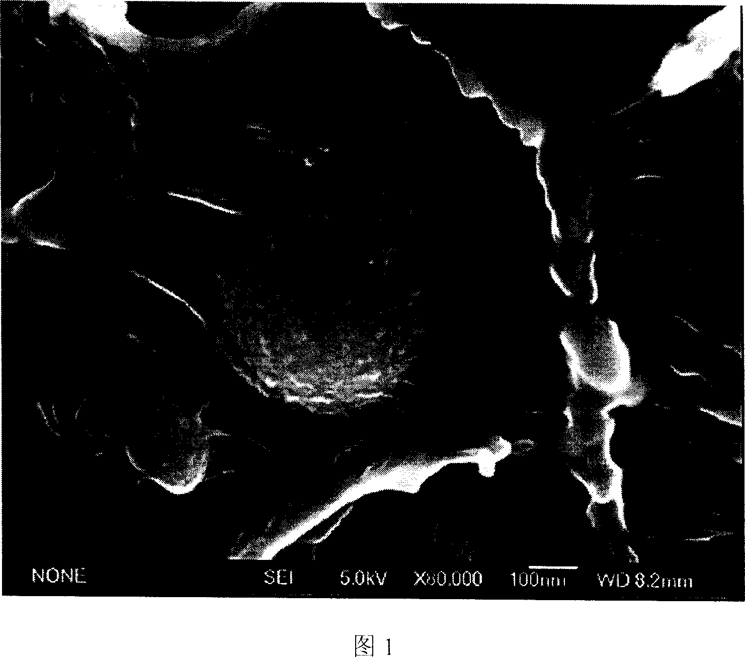 Composite material formed of organic polymer and mesoporous molecular sieve and its interface structure and preparation method thereof