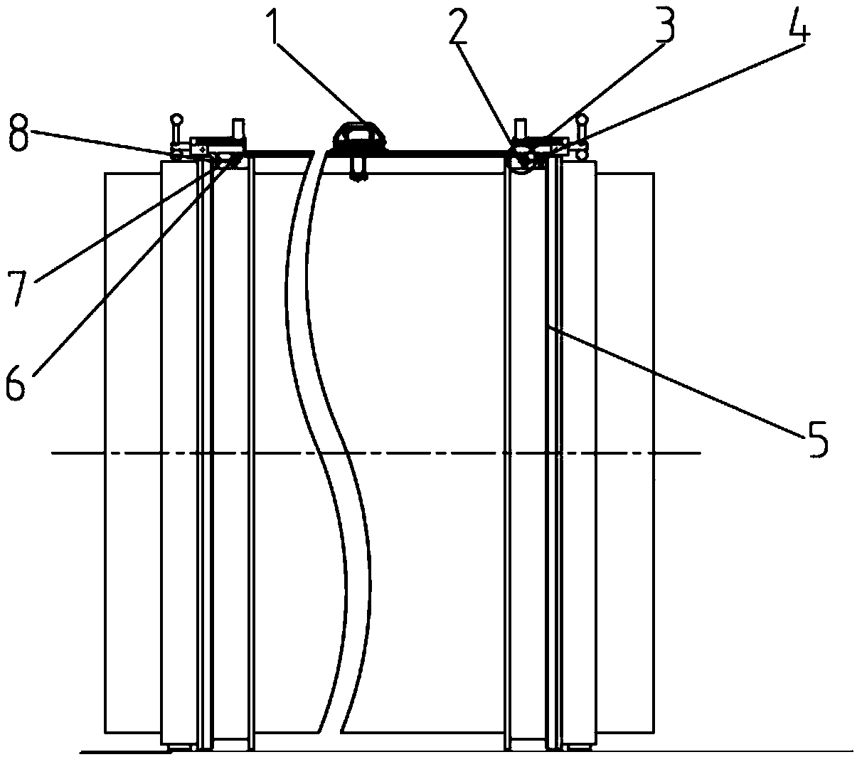 Flaw detection device for surface of circular projectile body