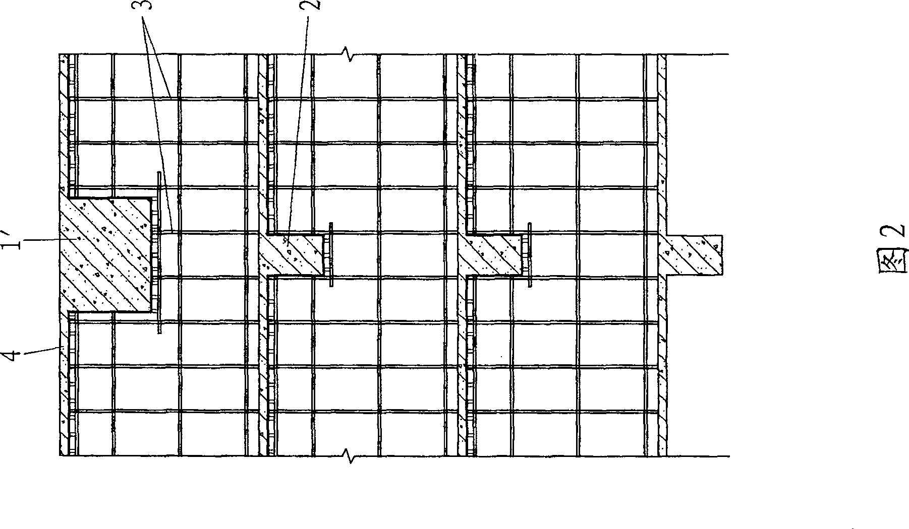 Construction method and construction technique for wide cross section beam formwork supporting system