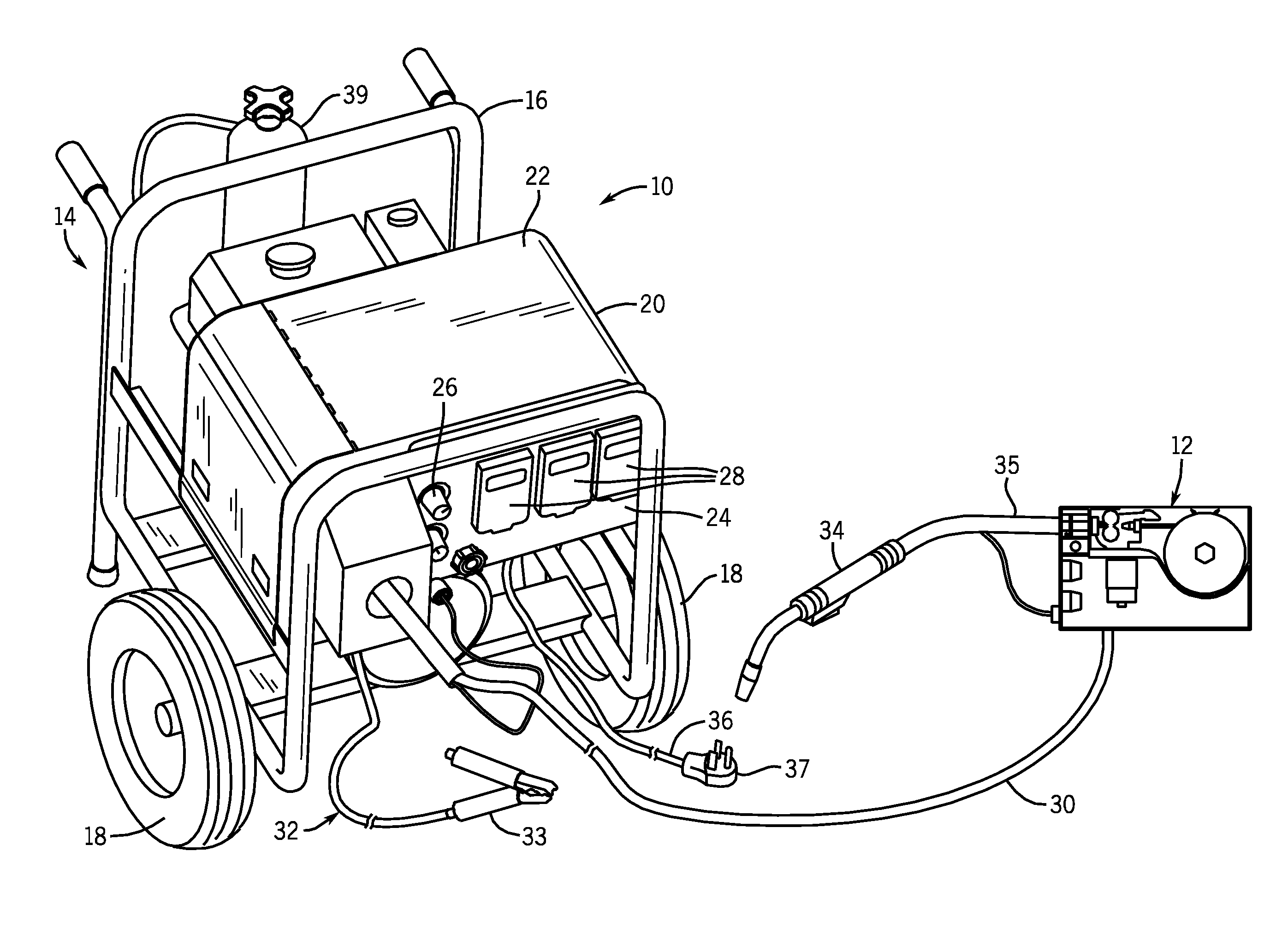 Portable welding wire feed system and method