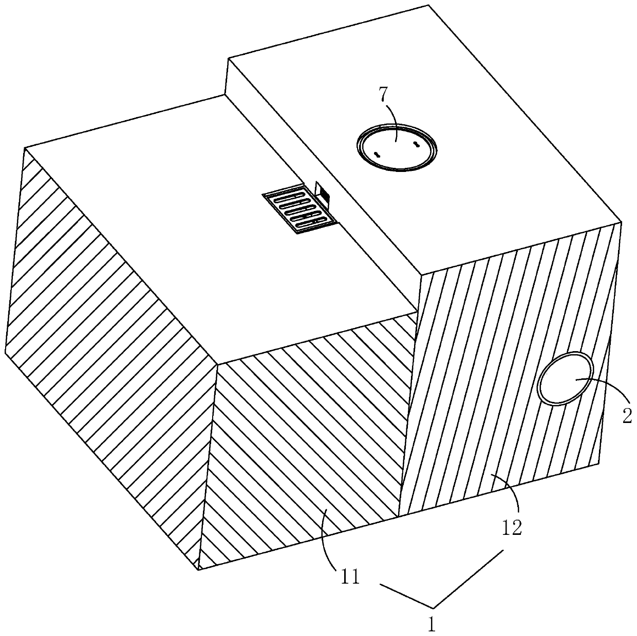 Water drainage structure of municipal road and construction method thereof