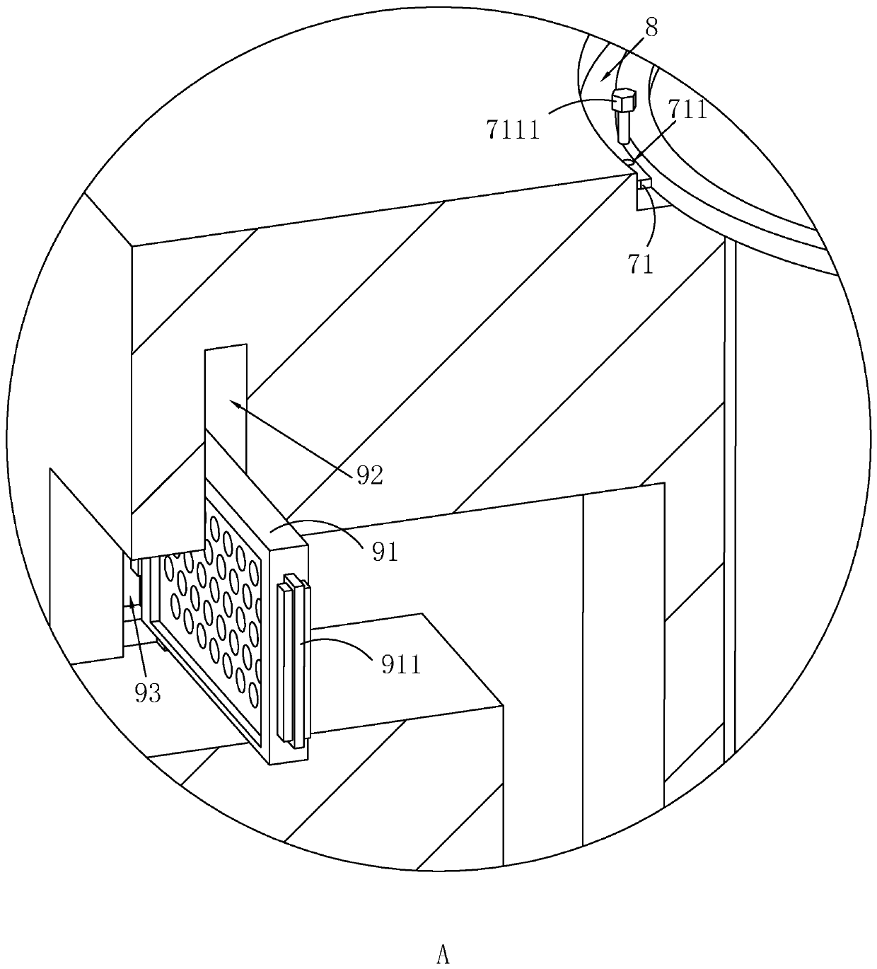 Water drainage structure of municipal road and construction method thereof