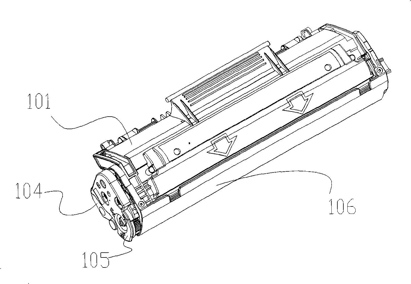 Developing box used on the electronic imaging device