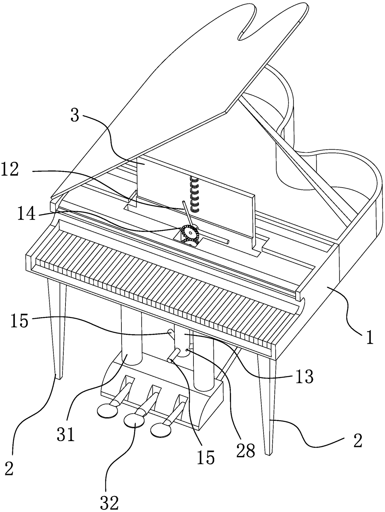 Piano score page turning system