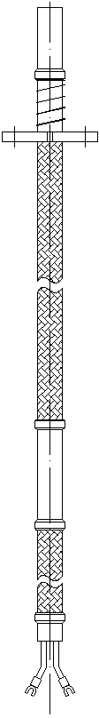 Device for measuring bearing shoe temperature of power plant steam turbine with purpose of solving lead oil leakage problem