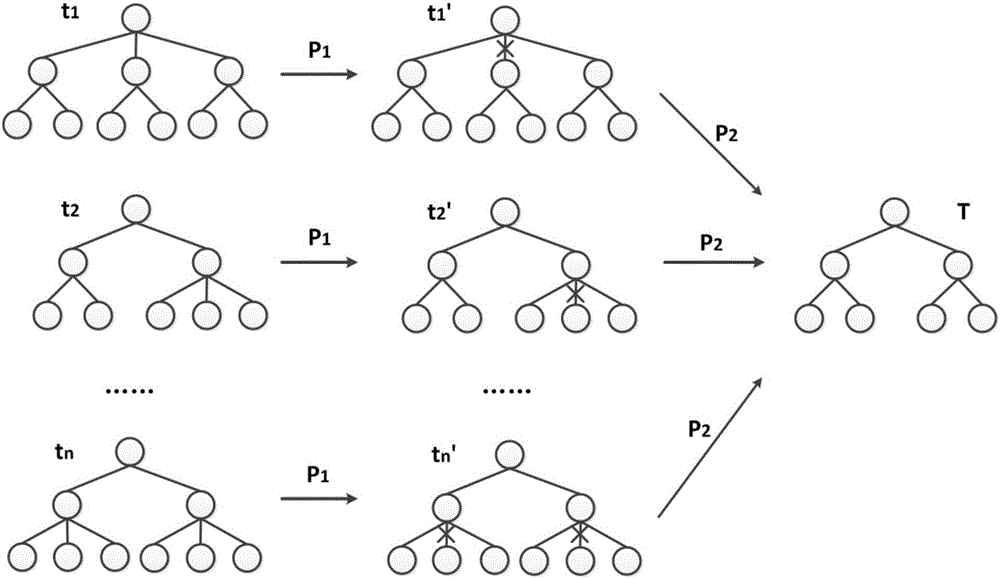 Method for comparison and visualized analysis of isomorphic hierarchic data and application