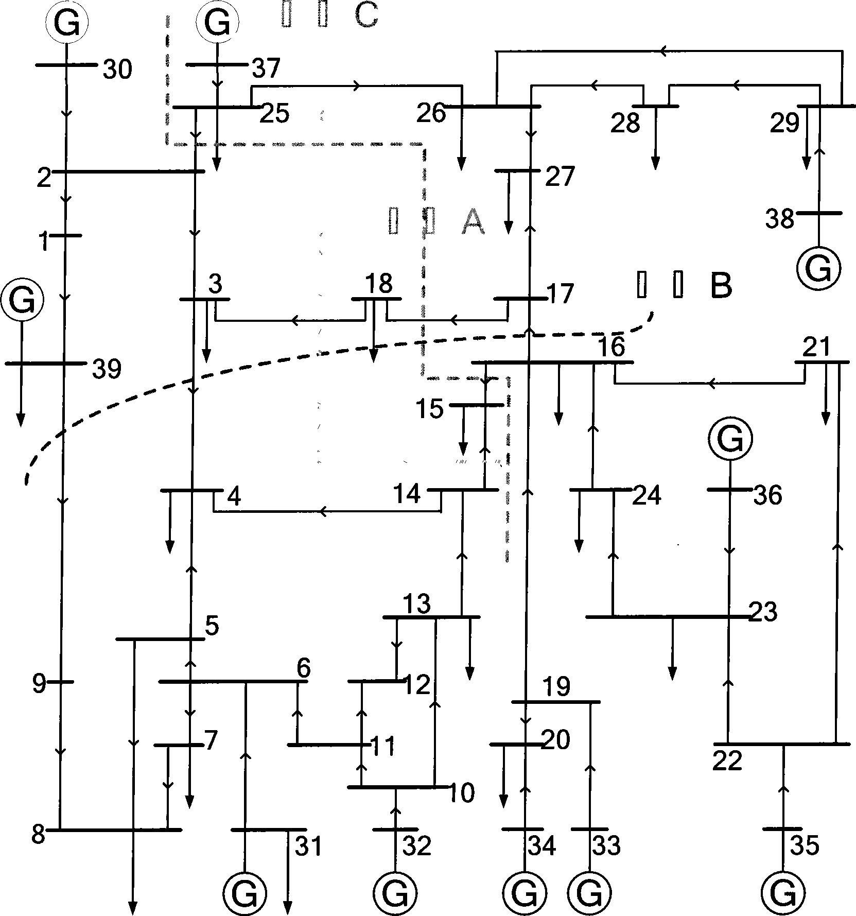 Method for solving the local boundary of cut-set voltage stability regions on the basis of perturbation