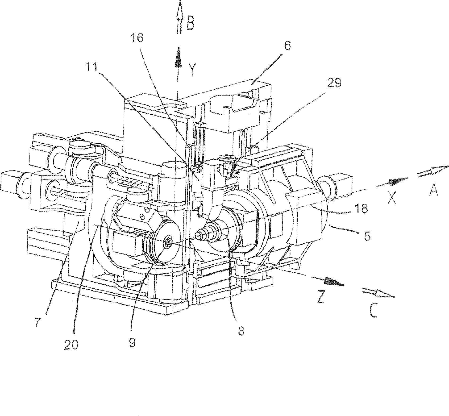 Gear cutting machine having a device for chamfering / deburring the edges of a work piece