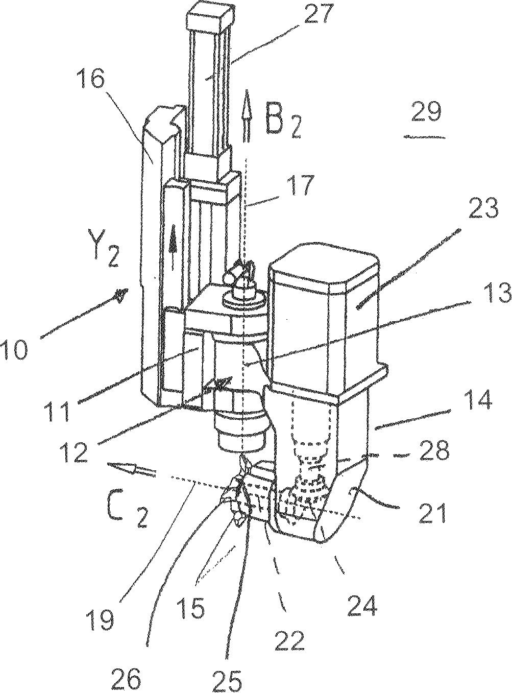 Gear cutting machine having a device for chamfering / deburring the edges of a work piece