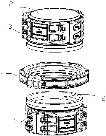 Symmetrical pipe connecting device