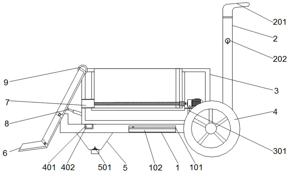 Excrement clearing device for animal husbandry