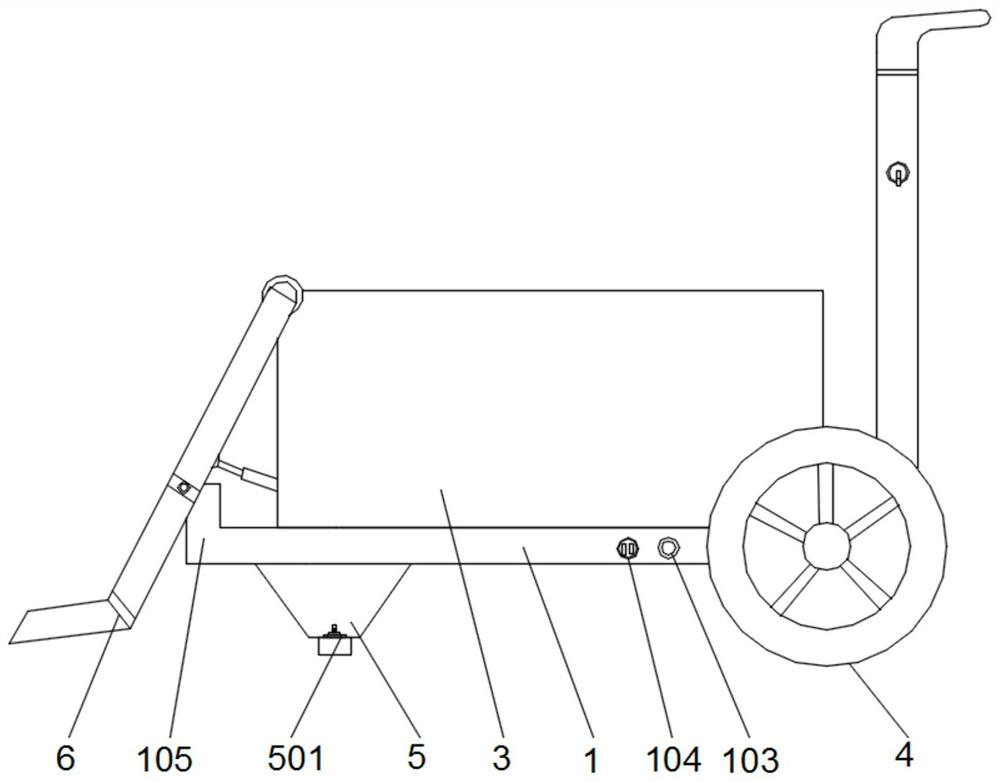 Excrement clearing device for animal husbandry