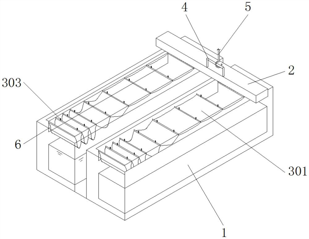 Sealing structure for aerated grit chamber