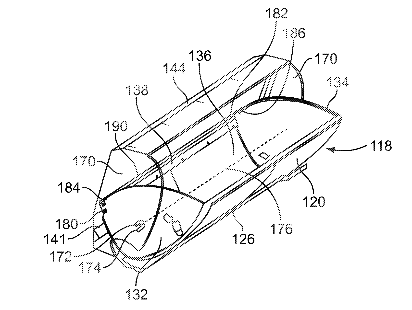 Overhead stowage bin assembly for a vehicle