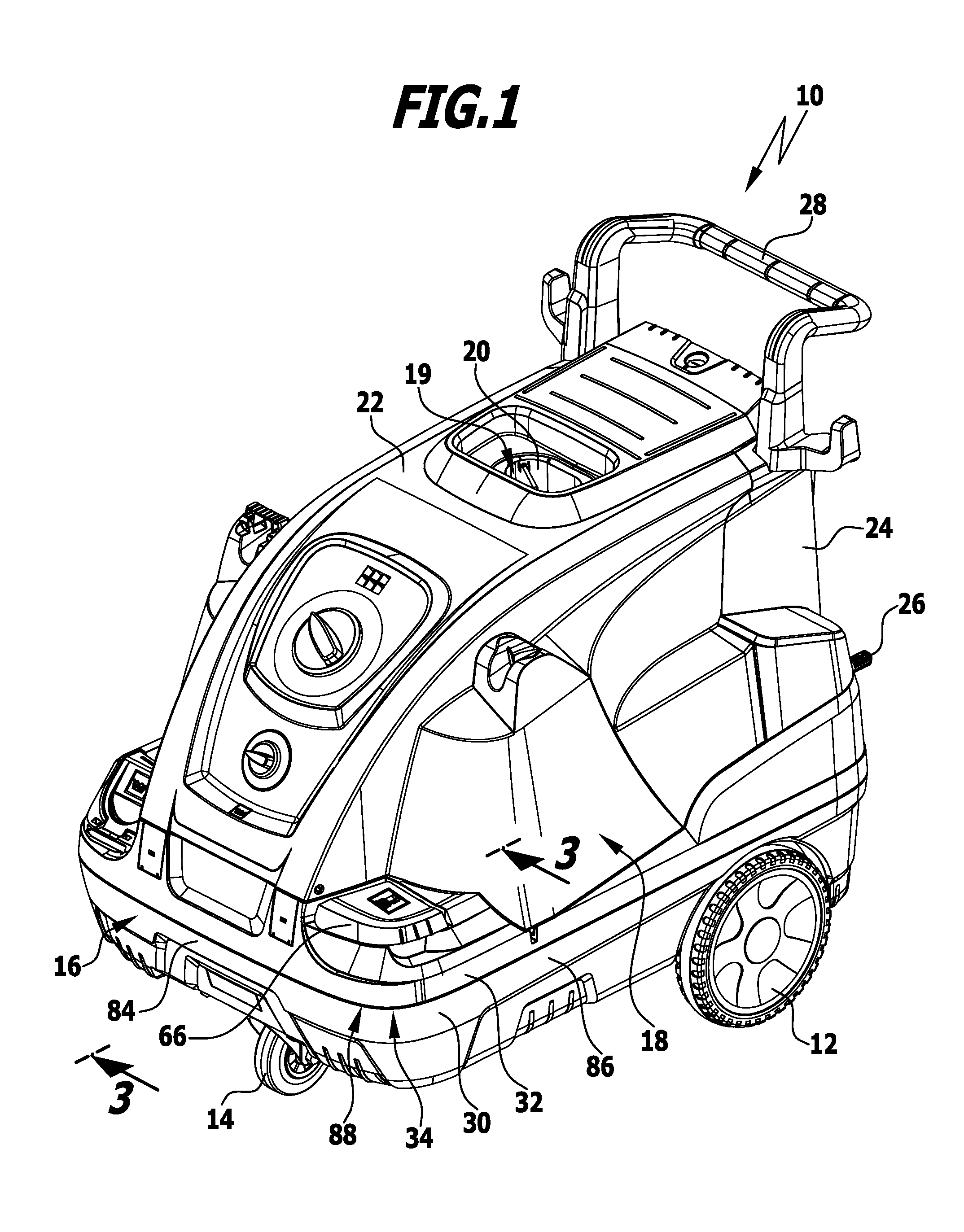 Heatable high-pressure cleaning device