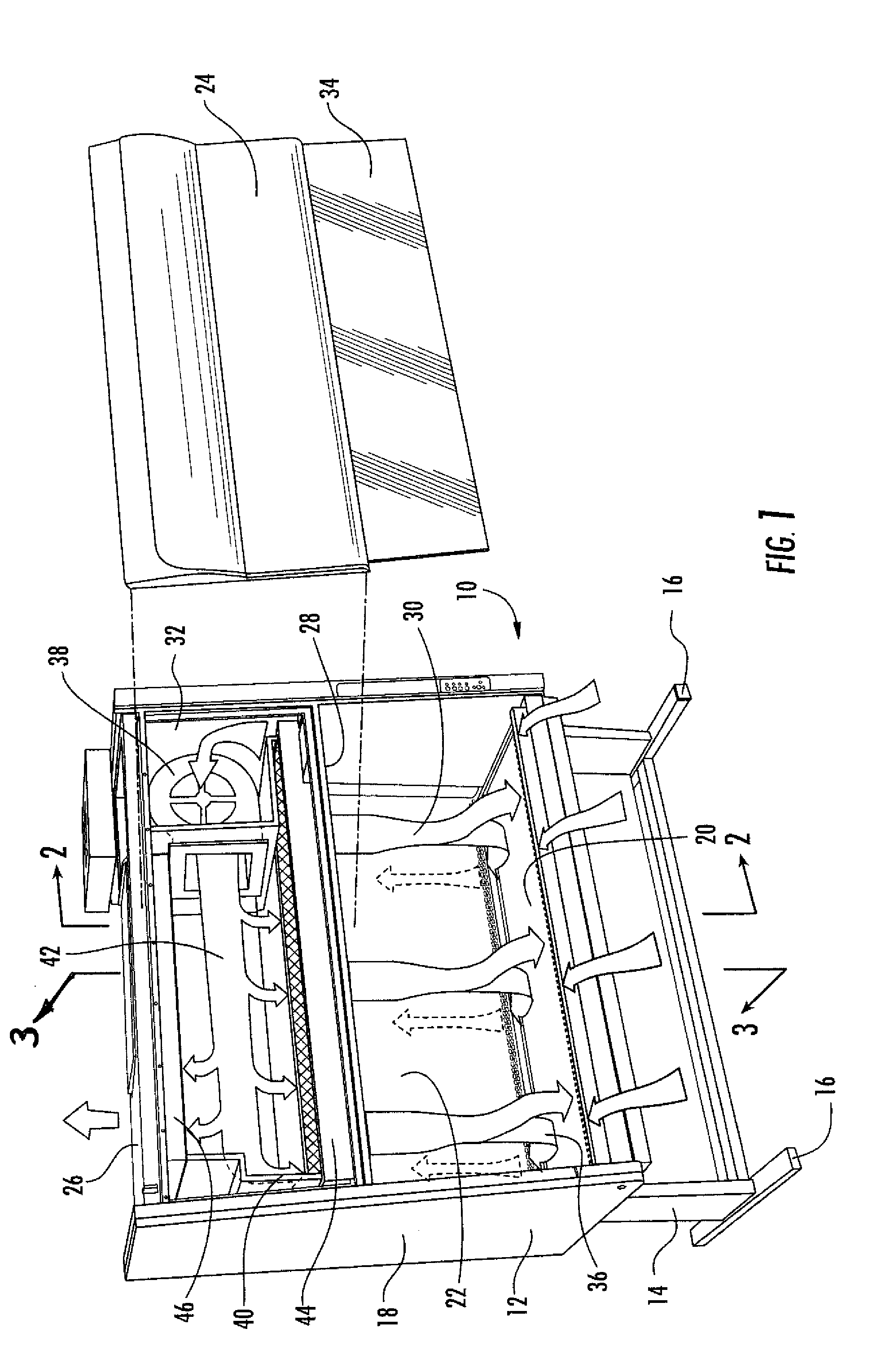 Apparatus for directing air flow in a biological safety cabinet