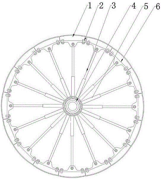 All-terrain self-adaptive shock absorbing wheel