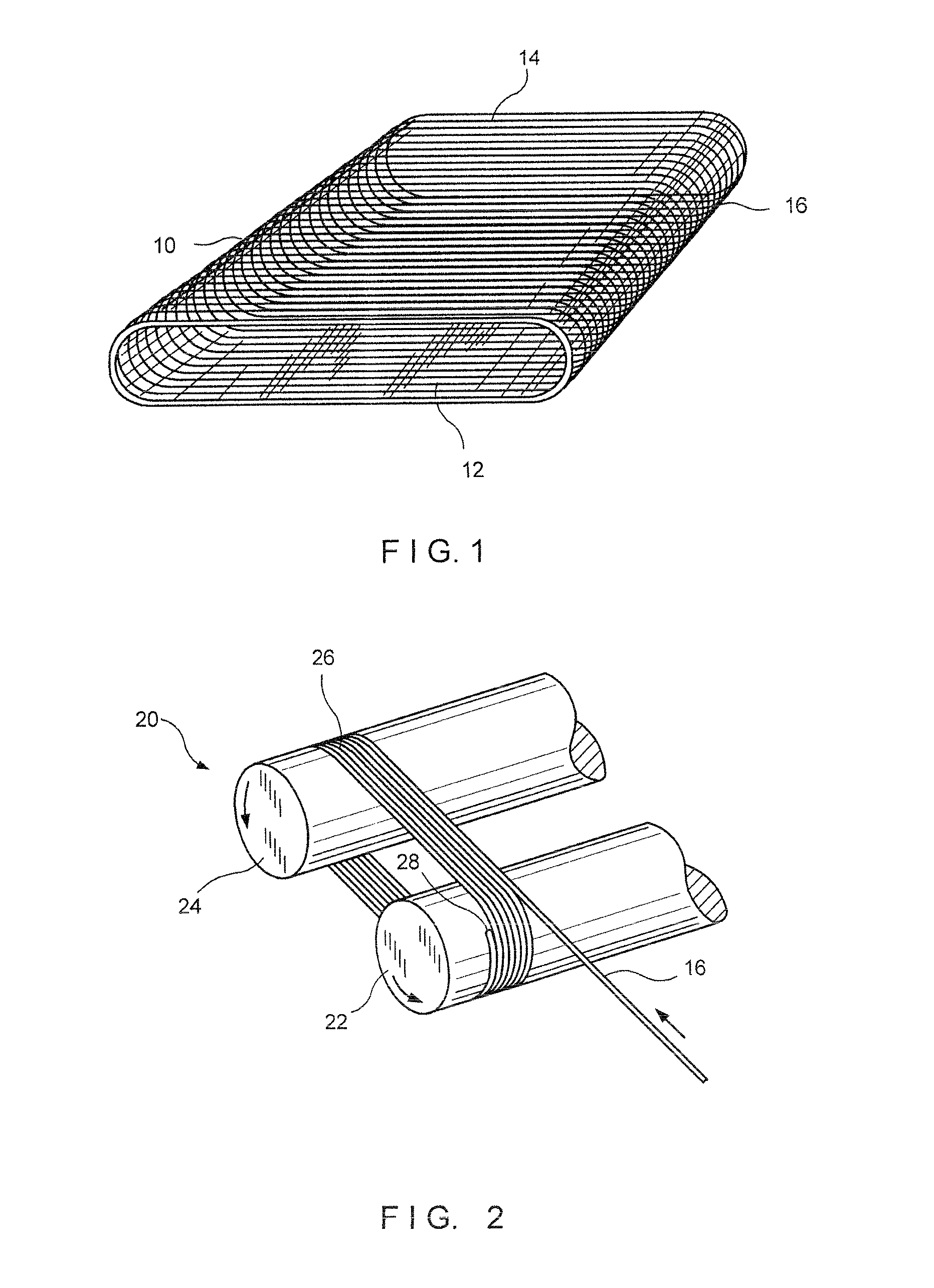 Industrial fabric including spirally wound material strips with reinforcement