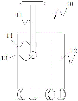 Control method of intelligent following luggage case