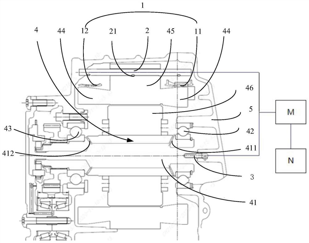 Oil-cooled motor cooling system