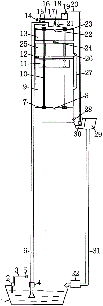 Circulating water hydroelectric power station constructed through interaction of self-weight of water bodies and buoyance