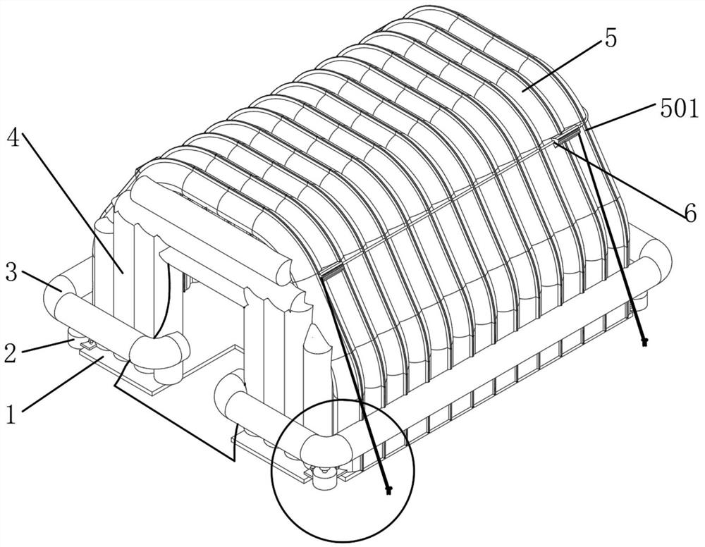 Inflatable tent with good stability