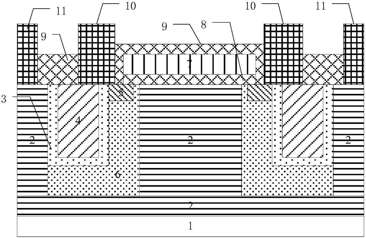 Semiconductor device with voltage-withstanding structure and manufacturing method thereof