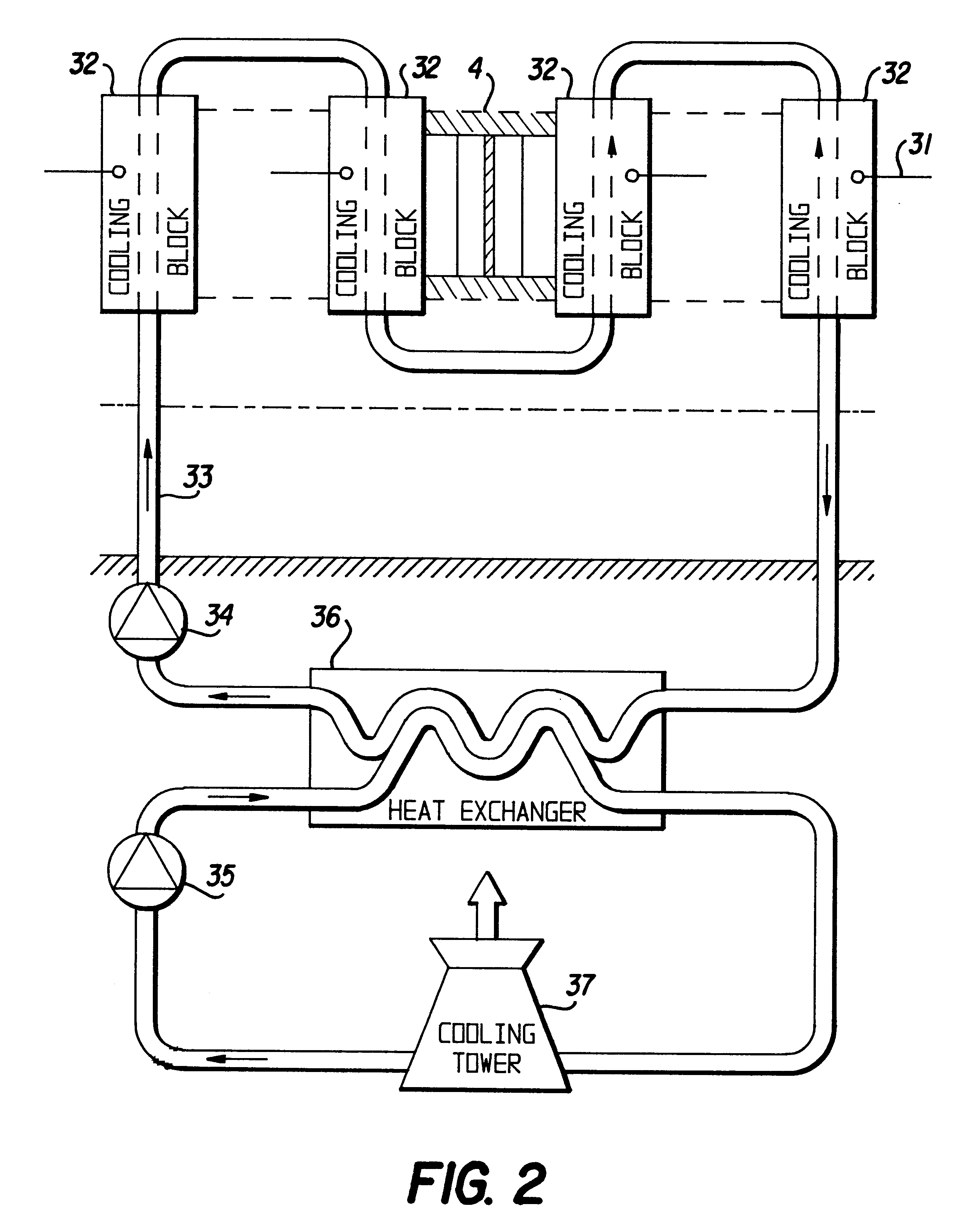 HVDC power transmission system with cooling and switching device temperature detection