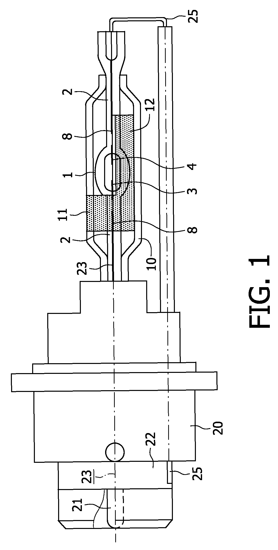 Electric lamp with light-absorbing coating, precursor suspension for such a coating and method of making such a lamp