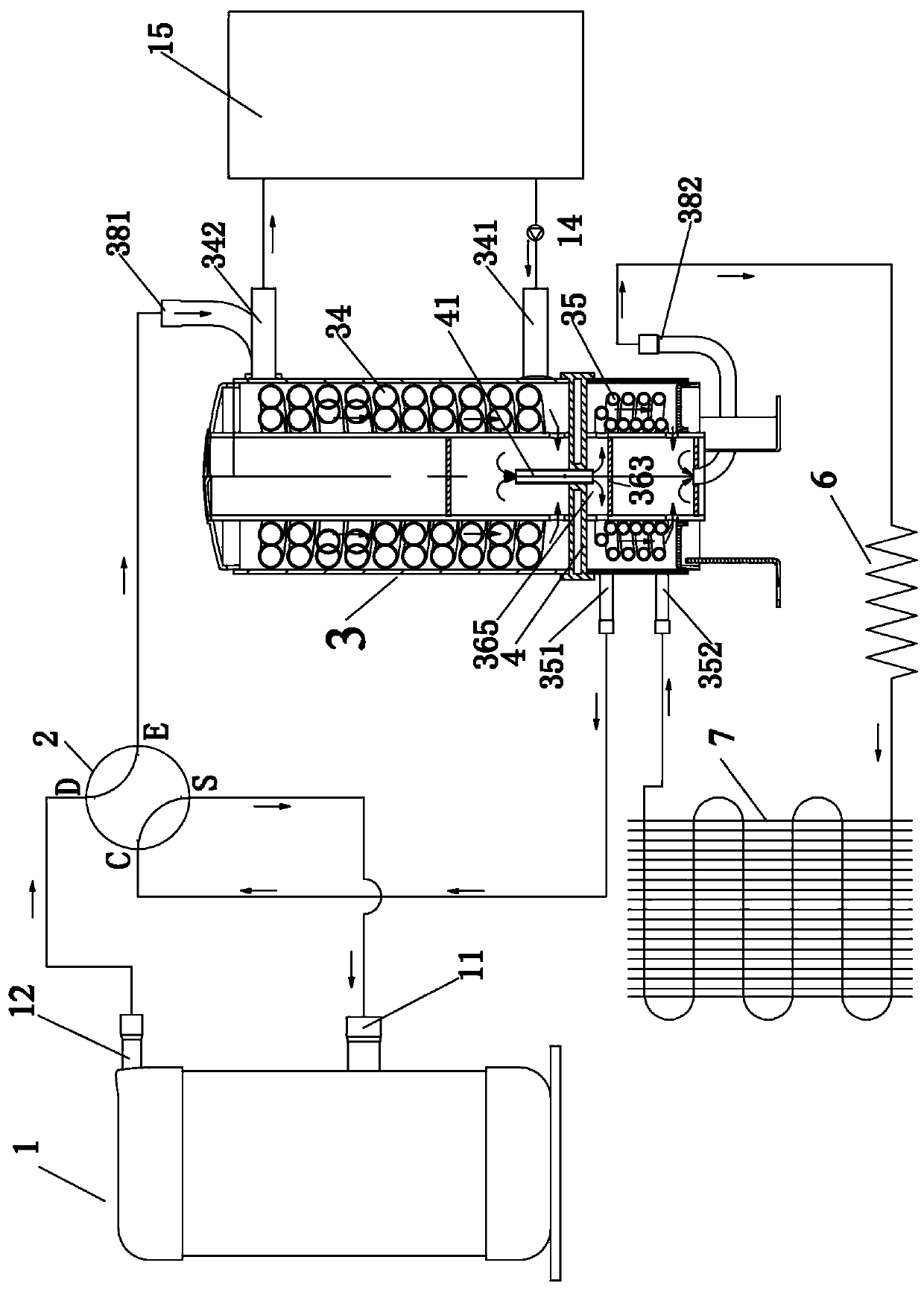 a secondary heat exchanger