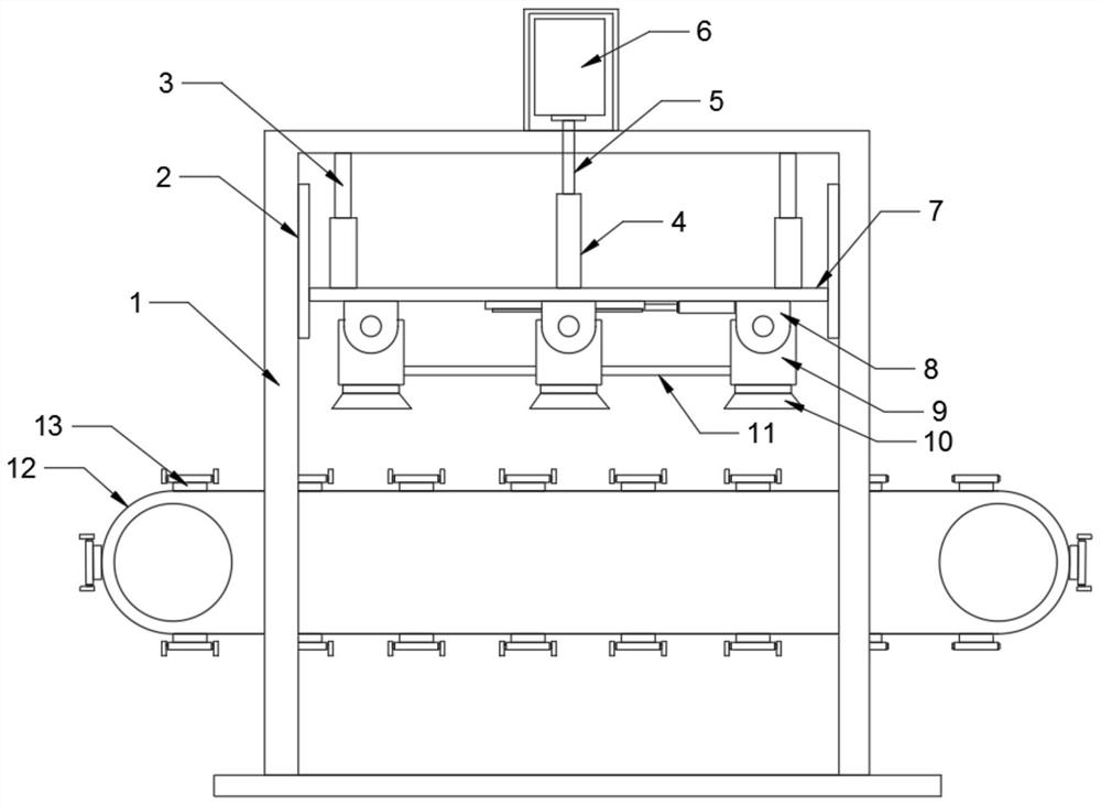 Rapid drying device for LED shell machining material