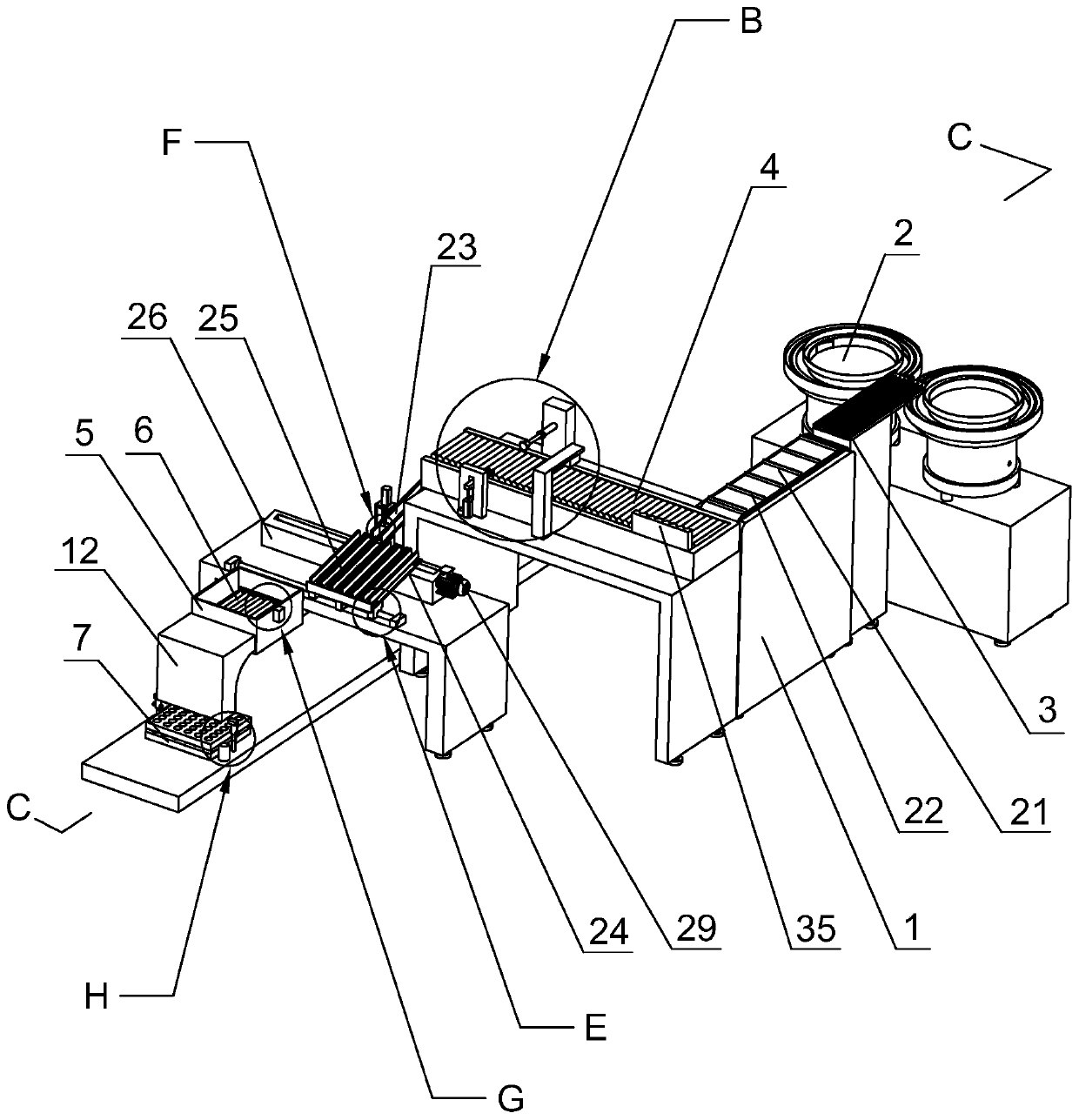 Automatic and continuous filling system of blood sampling tubes