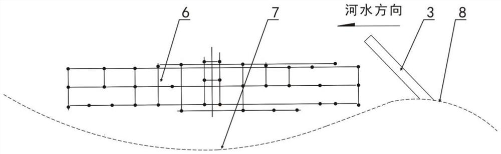 Flood and silt prevention method for large music fountain in natural river basin