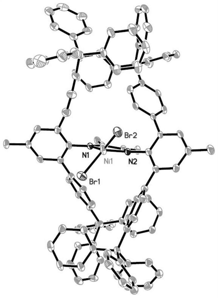 Large-steric-hindrance alpha-diimine ligand, nickel catalyst and preparation method and application thereof