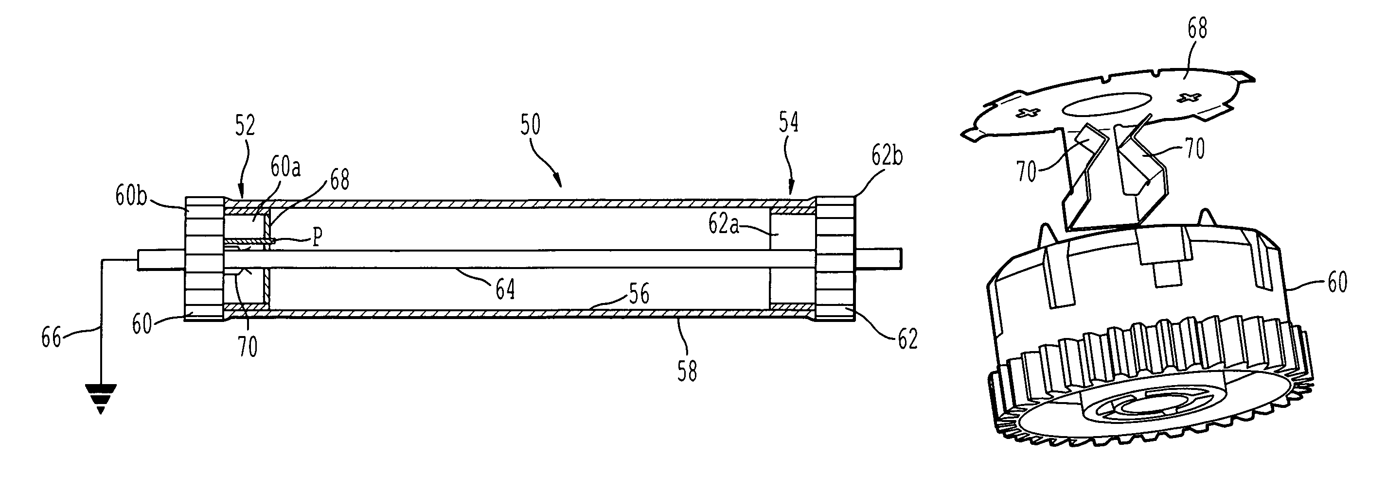 Grounding plate assembly for a drum in an image forming apparatus