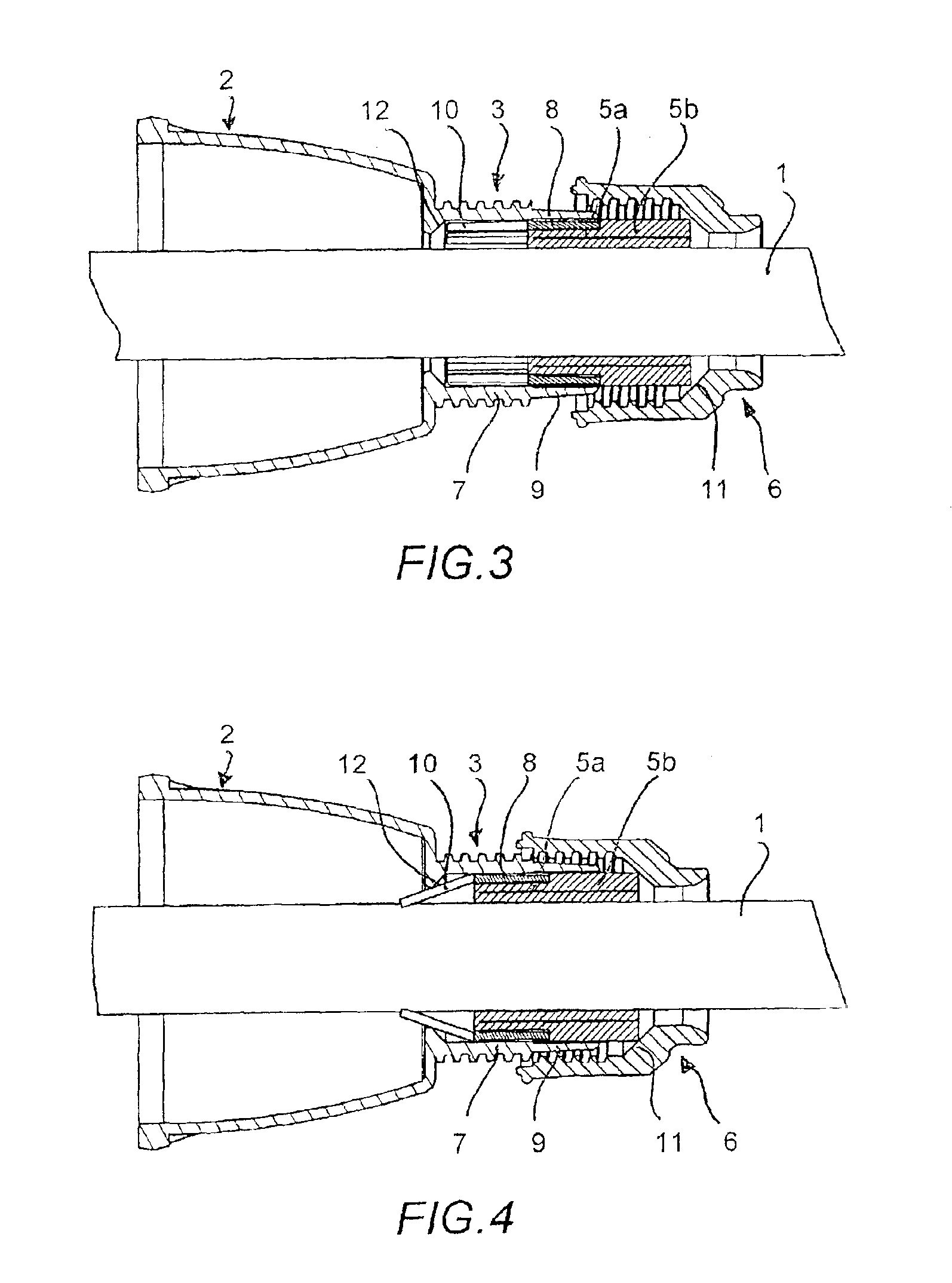 Device for axially retaining a cylindrical element and more particularly a cable