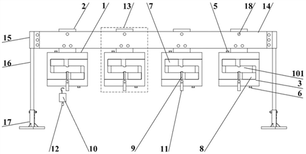 Device and method for testing pure shear creep property of energetic material