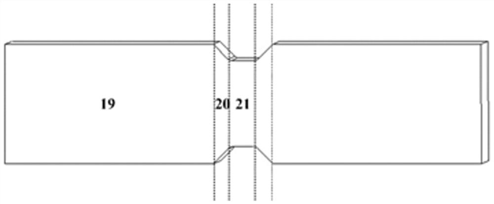 Device and method for testing pure shear creep property of energetic material