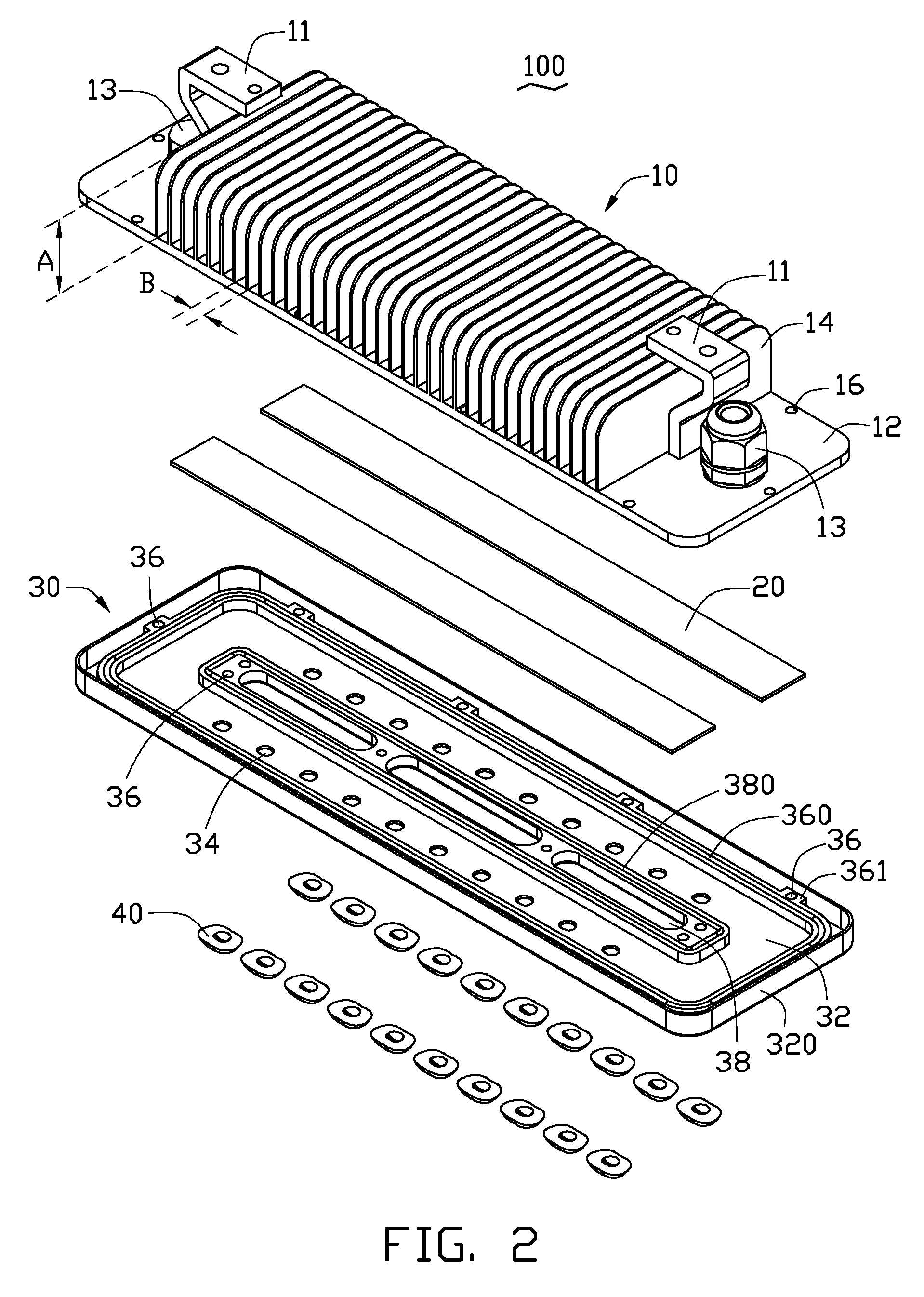 LED lamp with vertical airflow channel