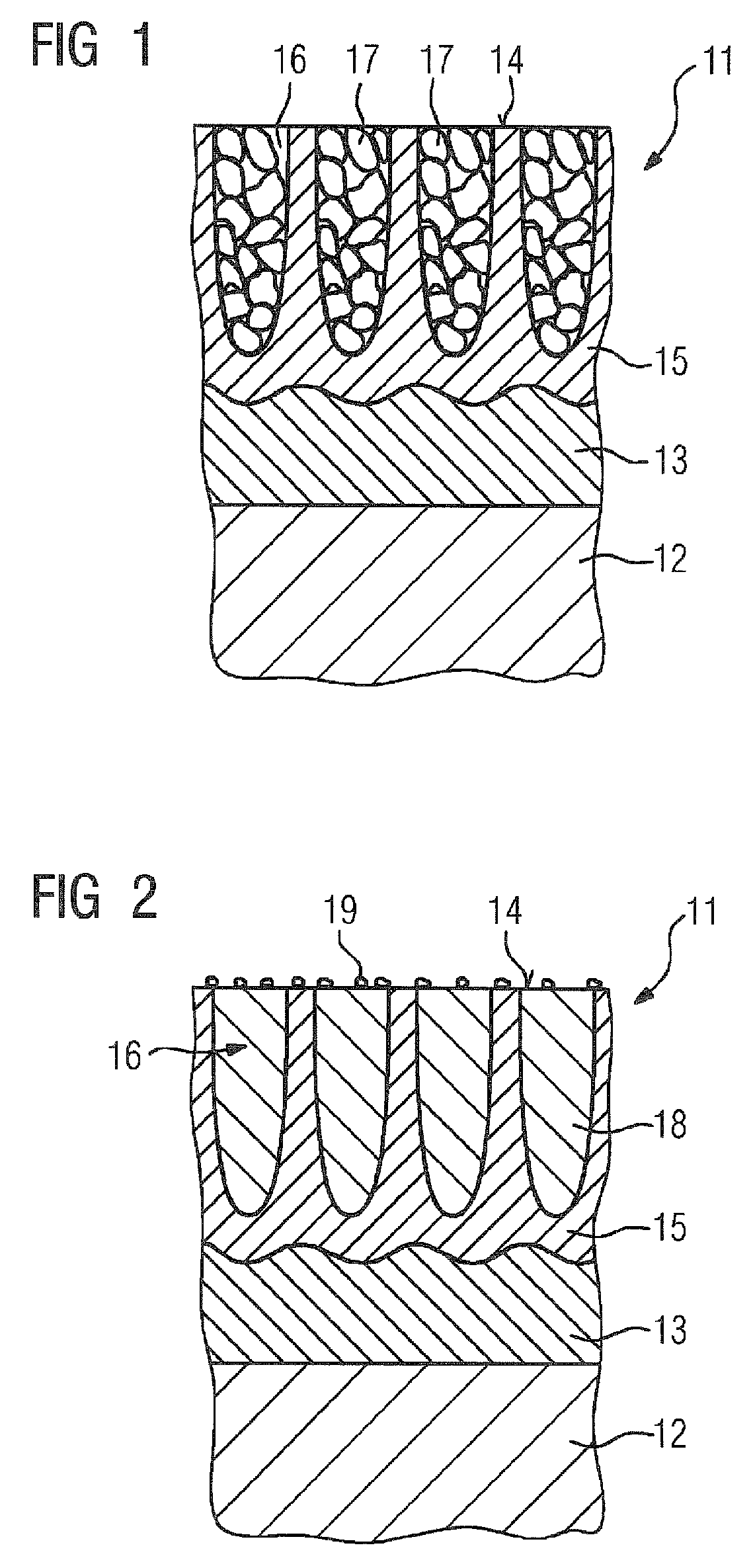 Component for the sliding support of another component, and process for producing it