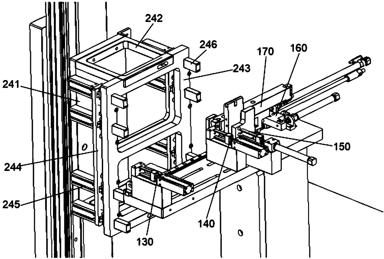 Automatic arrangement and implantation device for hardware pins of power supply shell