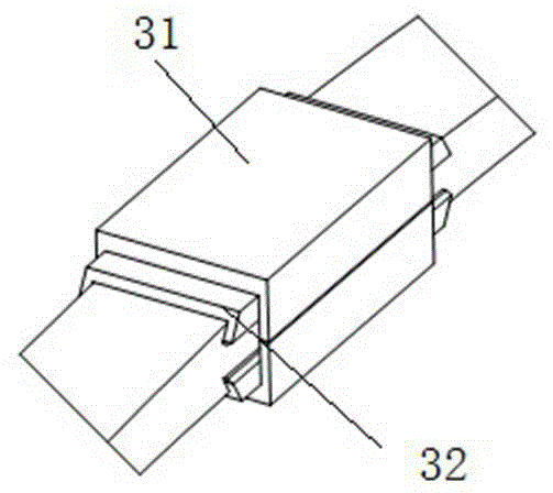 Connecting device for combined material plate spring and metal clamping plate