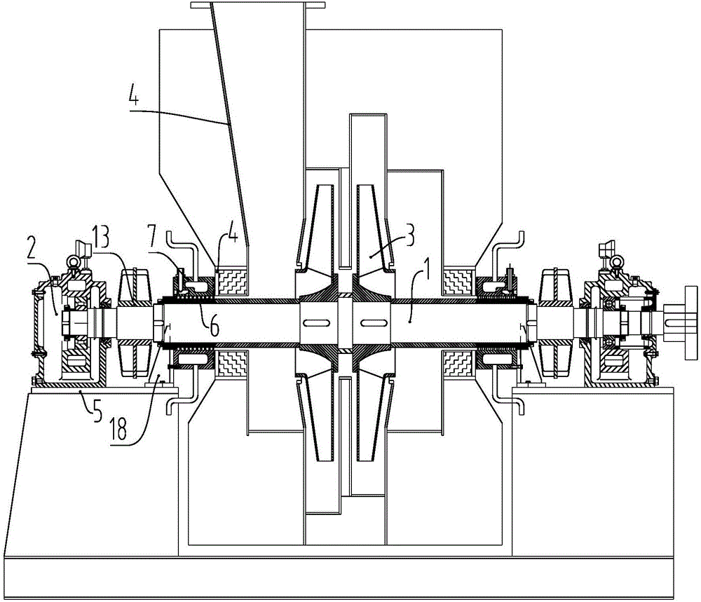 Fan for ultrahigh-temperature flue gas treatment