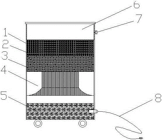 An embedded negative ion purification device used in wooden furniture