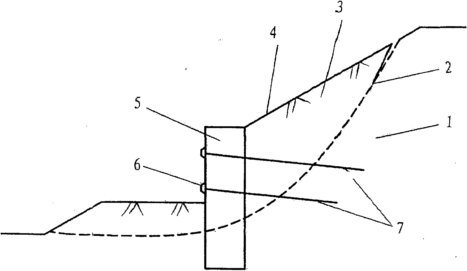 Built-in anchor head embedded-type anchoring pile