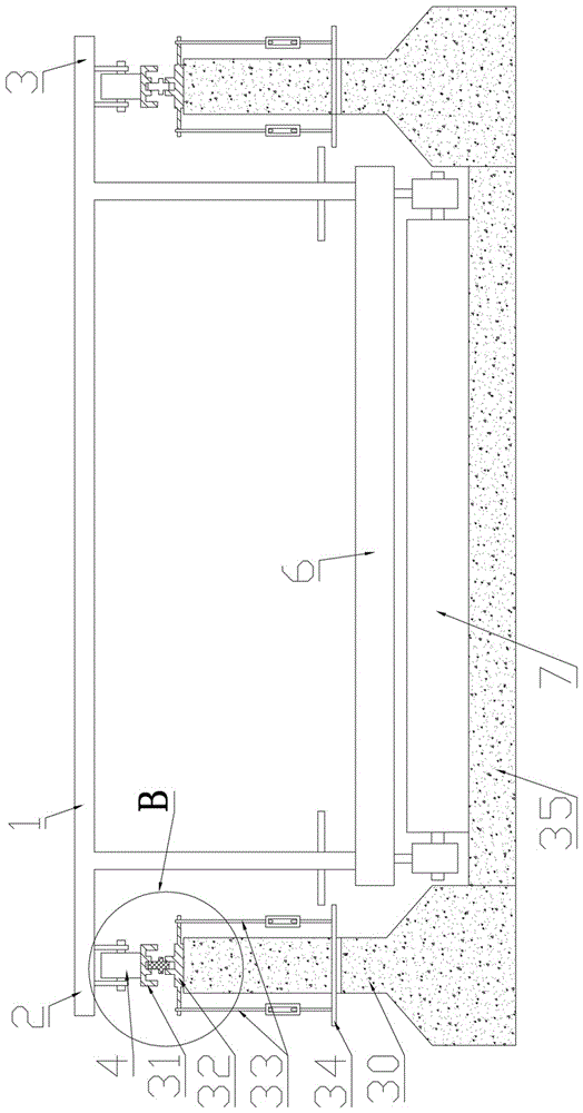 Integrated slurry mixing, leveling and screeding device with suspension rails