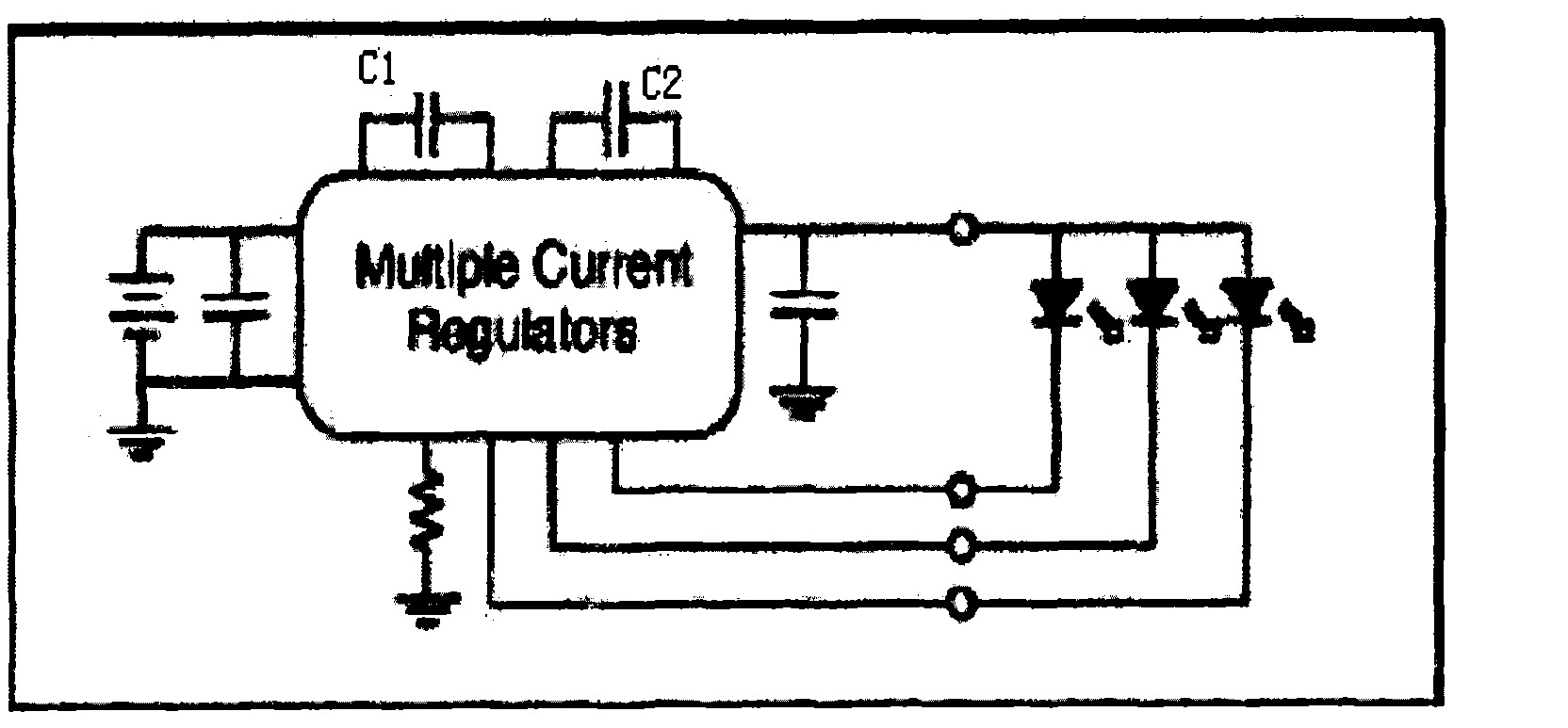 Backlight LED driving chip and TD terminal