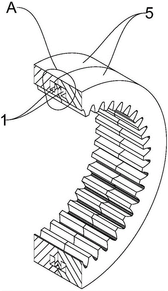 Inner gear with inner oil storage chambers