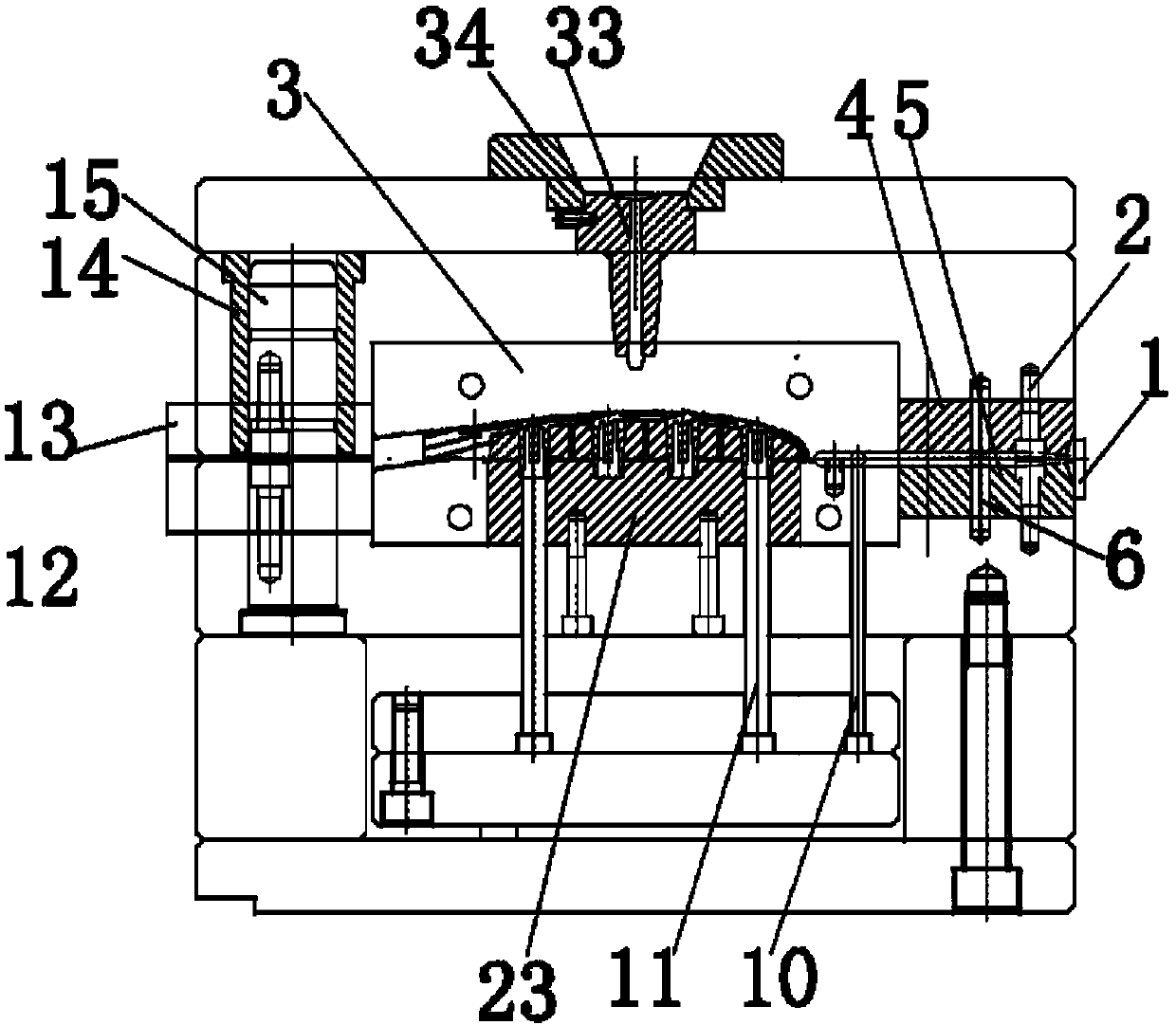 Long-strip-shaped injection molded part